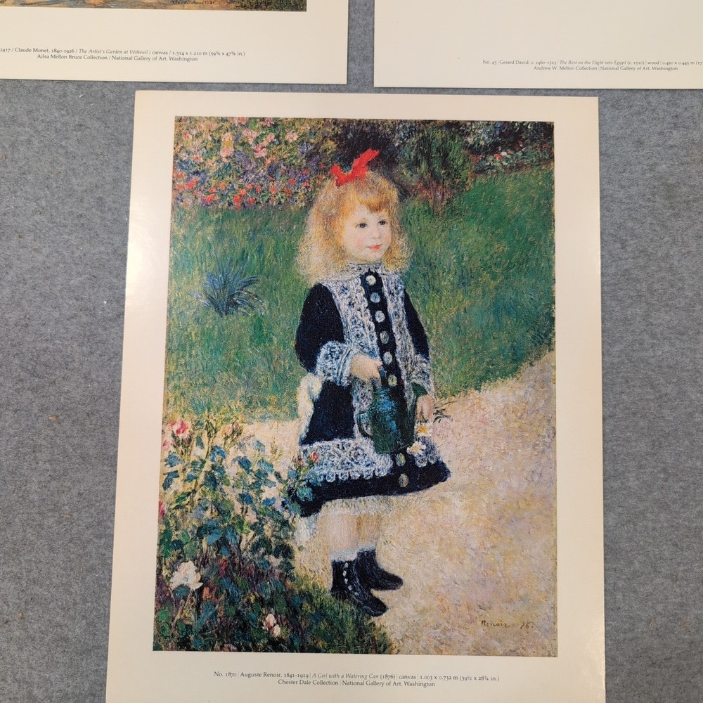 National Gallery of Art Print Set Renoir Monet Gerard David Impressionist Art - Picture 2 of 5